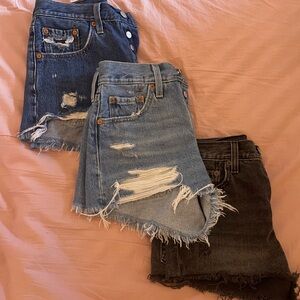 Three Levi’s 501 Shorts